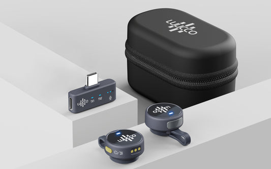 LUUCCO AirWave Pro-K2 Wireless Lavalier Mic – Dual USB-C Recording Combo