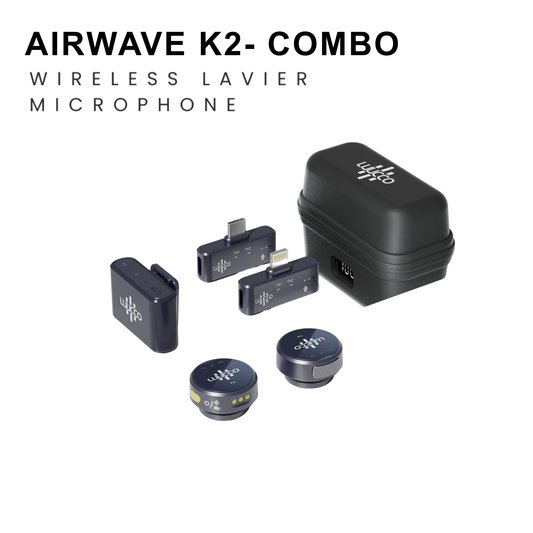 LUUCCO AirWave K2 Wireless Lavalier Mic – Dual Combo for Streaming & Content Creation