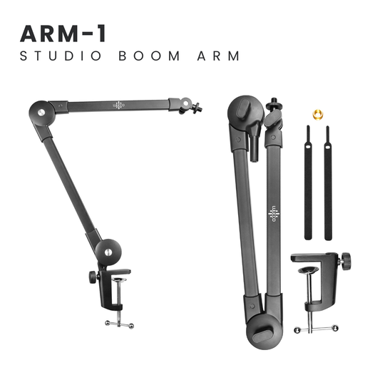 LUUCCO ARM-1 studio boom arm microphone holder for streaming, podcasting, and content creation