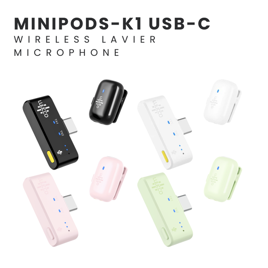 LUUCCO MiniPods-K1 dual wireless lavalier microphone for vlogging and podcasting